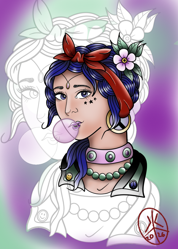 Hippie Girl Portrait